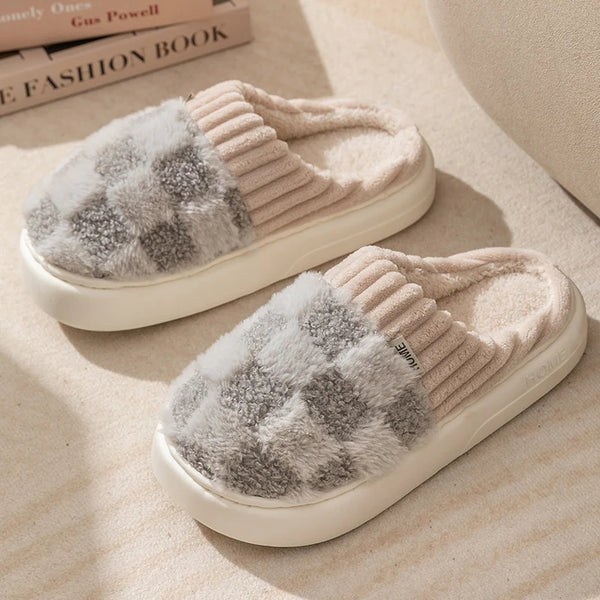 Winter Toe Wrap Thick Cotton Slippers
