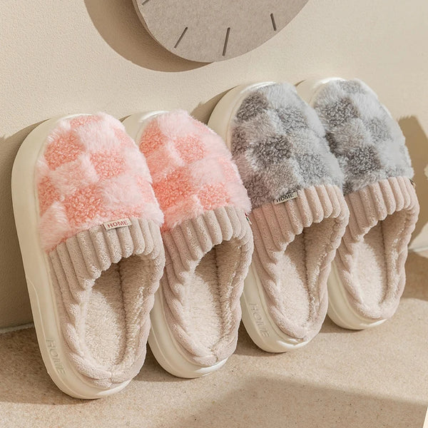 Winter Toe Wrap Thick Cotton Slippers